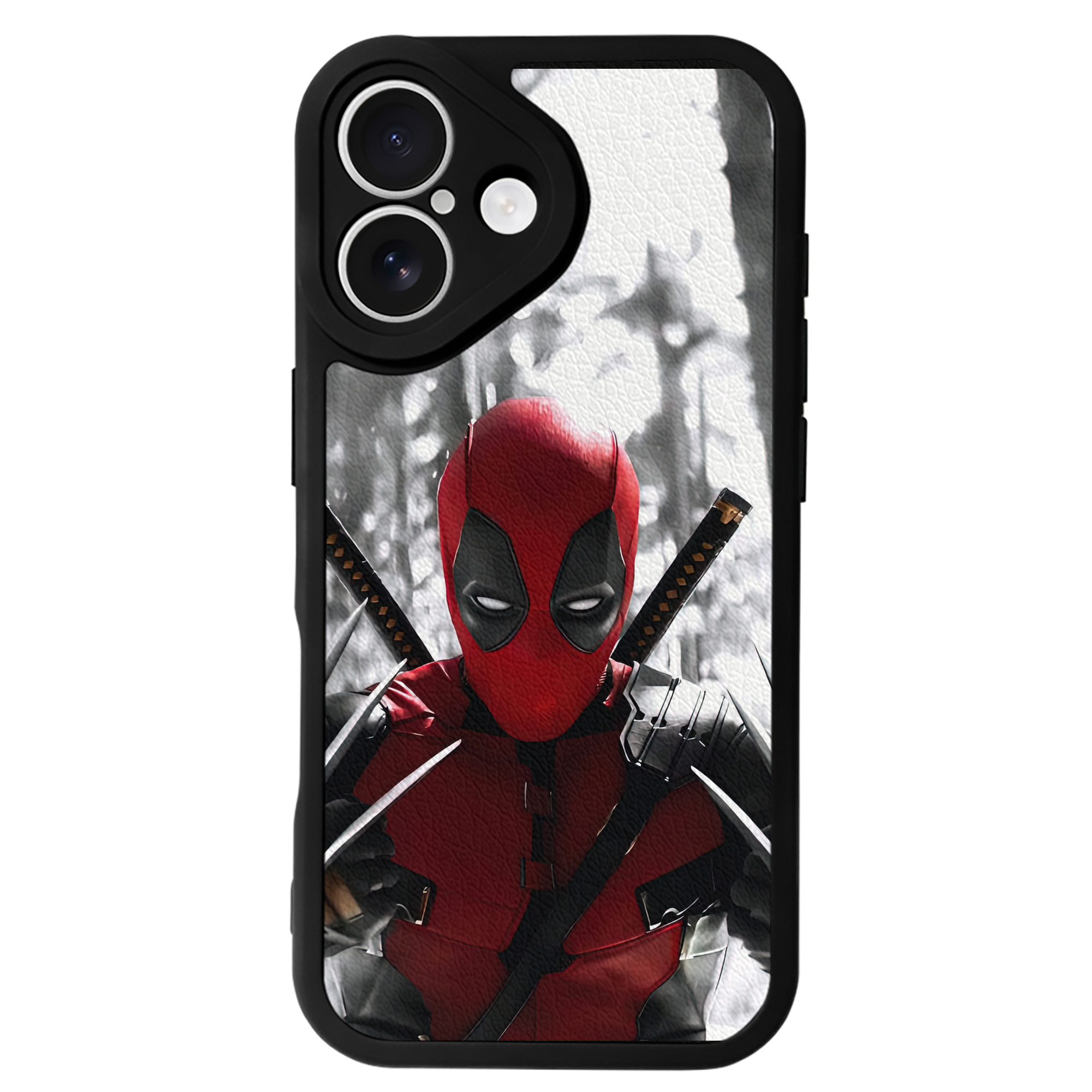 （画像用） Deadpool デッドプール 【iPhone 16シリーズ対応】シリコンスマホケース（レザー調） 材質：シリコン